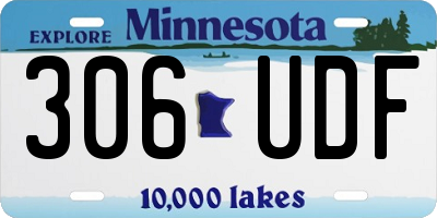 MN license plate 306UDF