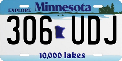 MN license plate 306UDJ