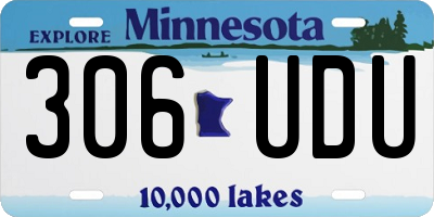 MN license plate 306UDU