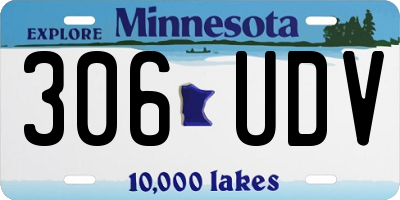 MN license plate 306UDV