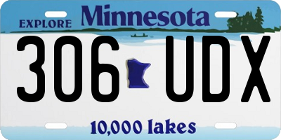 MN license plate 306UDX