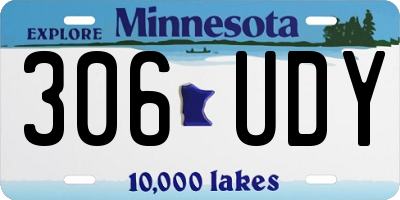 MN license plate 306UDY
