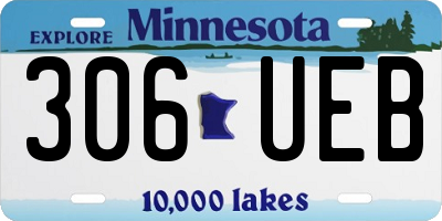 MN license plate 306UEB
