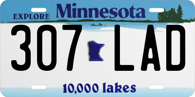 MN license plate 307LAD