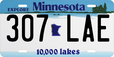 MN license plate 307LAE