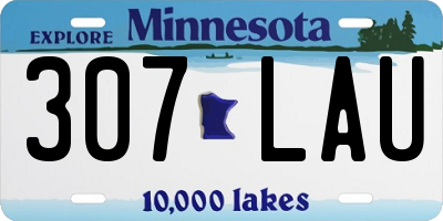 MN license plate 307LAU