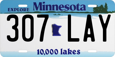 MN license plate 307LAY