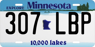 MN license plate 307LBP