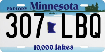 MN license plate 307LBQ