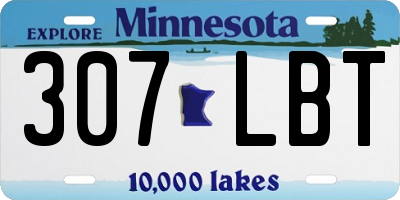 MN license plate 307LBT