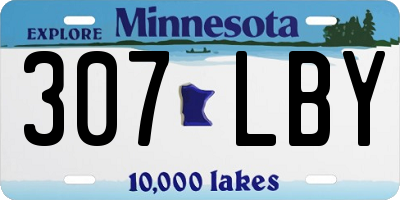 MN license plate 307LBY