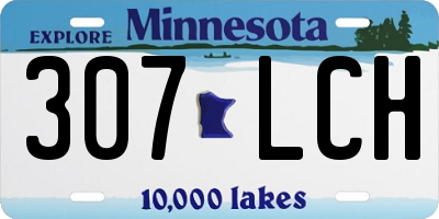 MN license plate 307LCH