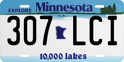 MN license plate 307LCI