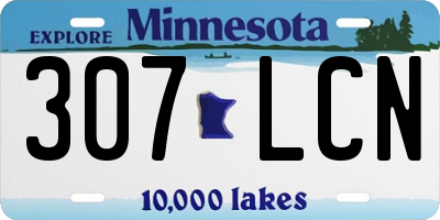 MN license plate 307LCN