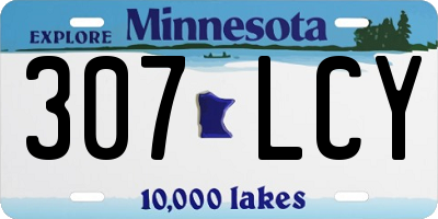 MN license plate 307LCY