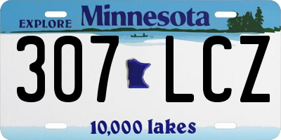 MN license plate 307LCZ