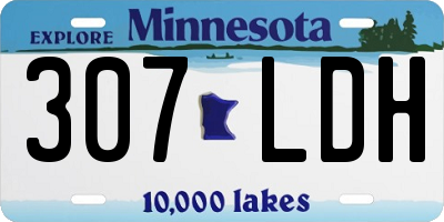 MN license plate 307LDH