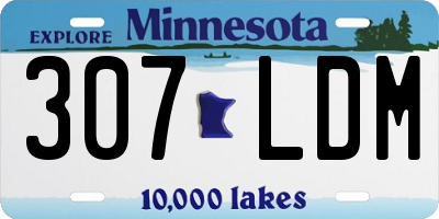 MN license plate 307LDM