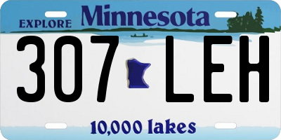 MN license plate 307LEH