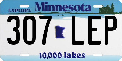 MN license plate 307LEP