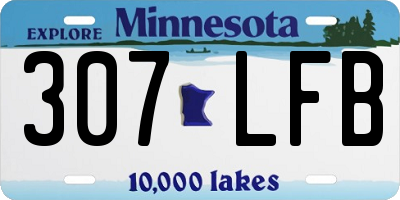 MN license plate 307LFB