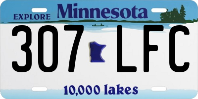 MN license plate 307LFC