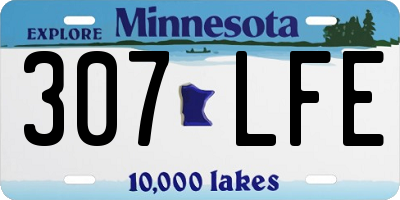 MN license plate 307LFE