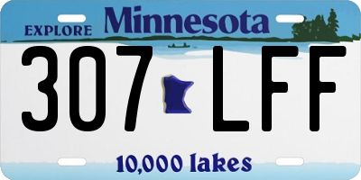 MN license plate 307LFF