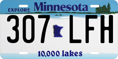 MN license plate 307LFH