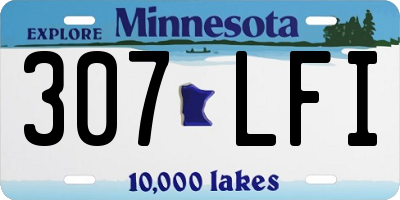 MN license plate 307LFI