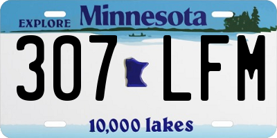 MN license plate 307LFM