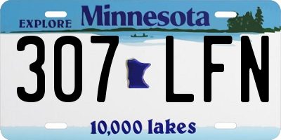 MN license plate 307LFN