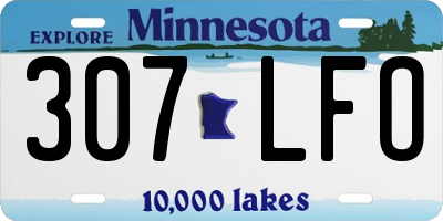 MN license plate 307LFO