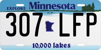 MN license plate 307LFP