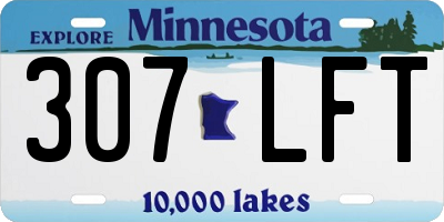 MN license plate 307LFT
