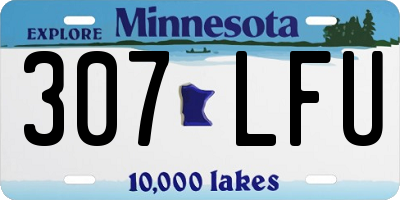 MN license plate 307LFU