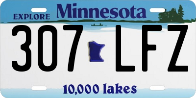 MN license plate 307LFZ