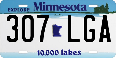 MN license plate 307LGA