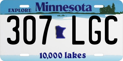 MN license plate 307LGC