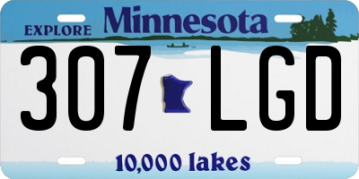 MN license plate 307LGD