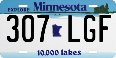 MN license plate 307LGF