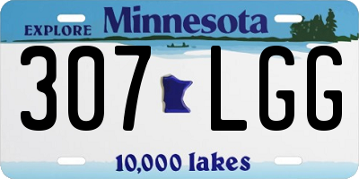 MN license plate 307LGG