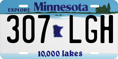 MN license plate 307LGH