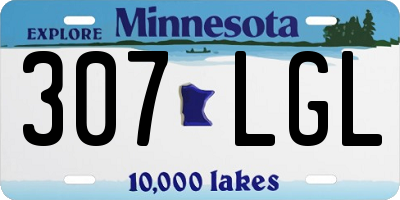 MN license plate 307LGL