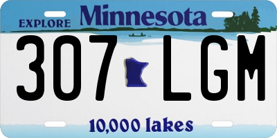 MN license plate 307LGM