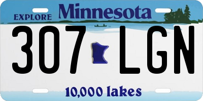 MN license plate 307LGN