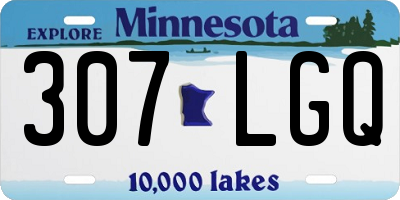 MN license plate 307LGQ