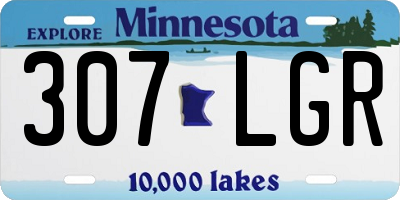 MN license plate 307LGR