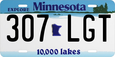 MN license plate 307LGT