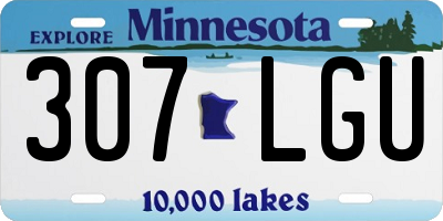 MN license plate 307LGU